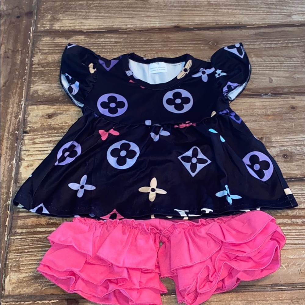 Colorful Print Short Set